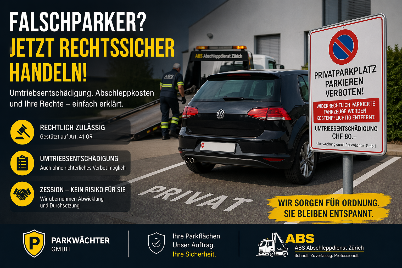 Illegales Parkieren auf Privatparkplätzen: Ihre Rechte